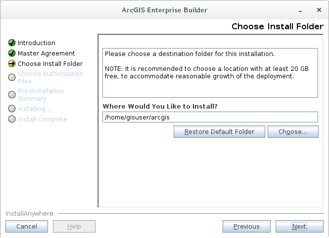 An installation folder must be specified for the installation of ArcGIS Enterprise Builder components. An installation folder must be specified for the installation of ArcGIS Enterprise Builder components.
